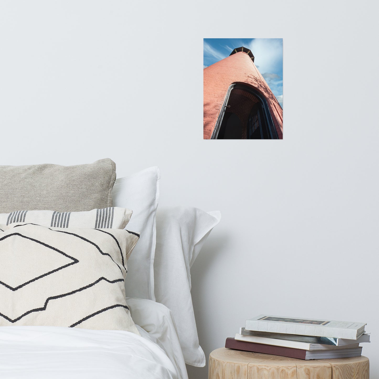 Jupiter Lighthouse Against Sky Coastal Architectural Photo Loose Art print
