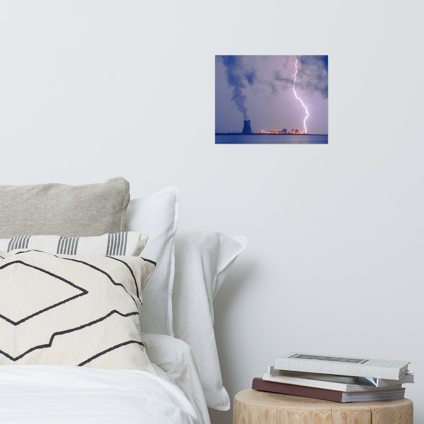 Lightning And Salem Power Plant 2 Urban Landscape Loose Unframed Wall Art Prints