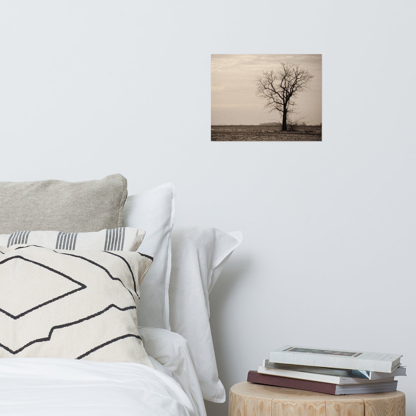 Lonely Tree Rustic Farmhouse Style Abstract Landscape Photo Loose Wall Art Prints