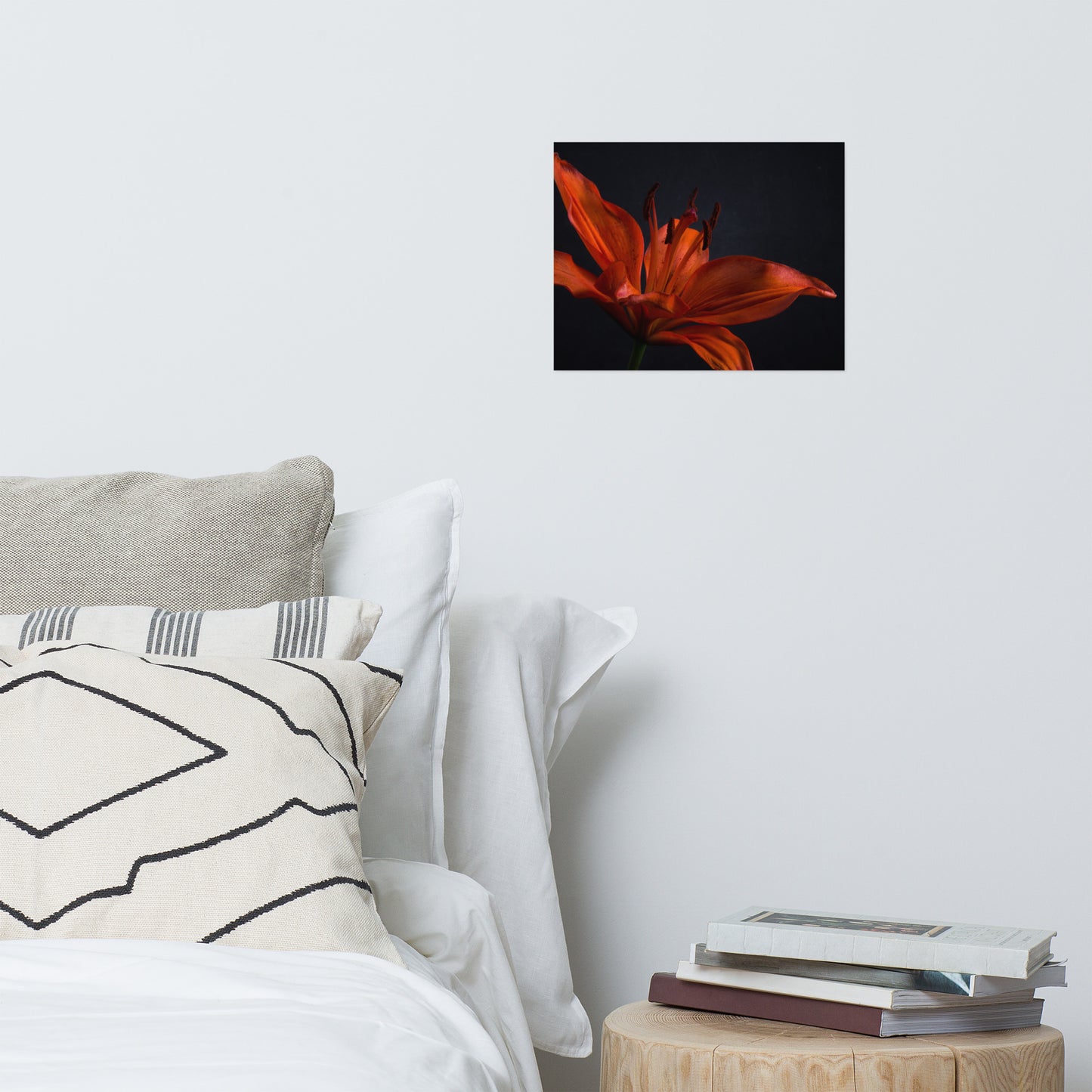Orange Lily with Backlight Floral Nature Photo Loose Unframed Wall Art Prints