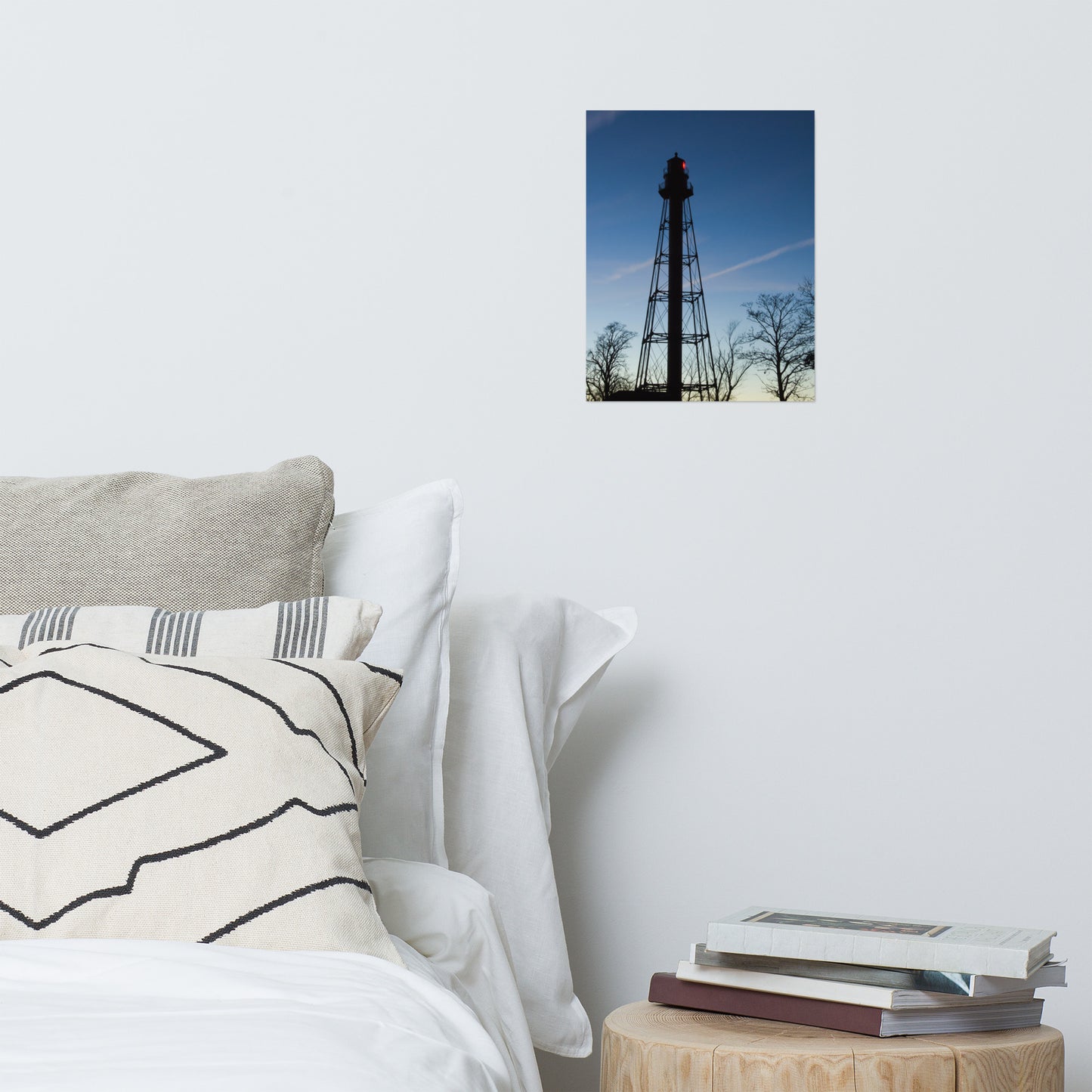 Reedy Point Rear Lighthouse Silhouette Urban Landscape Loose Unframed Wall Art Prints