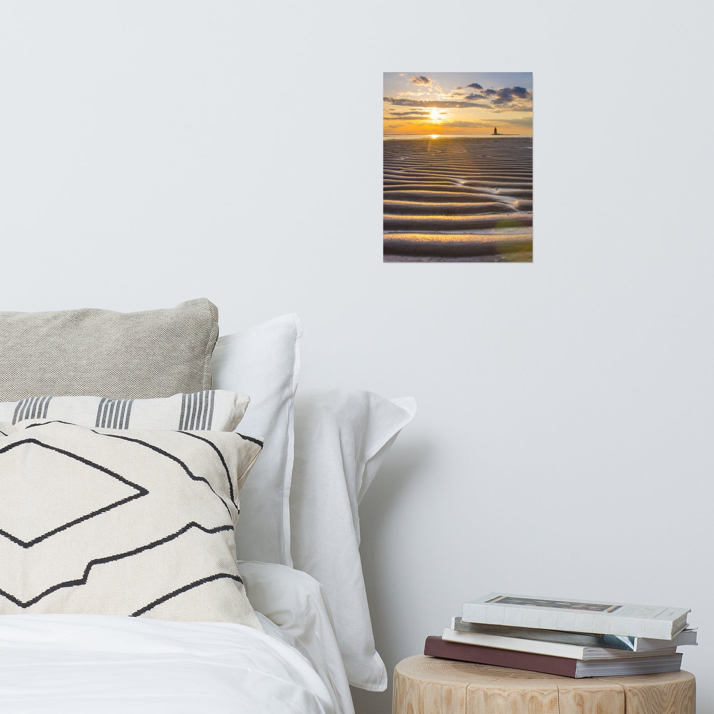 Sandbars and Sunset Landscape Photo Loose Wall Art Print