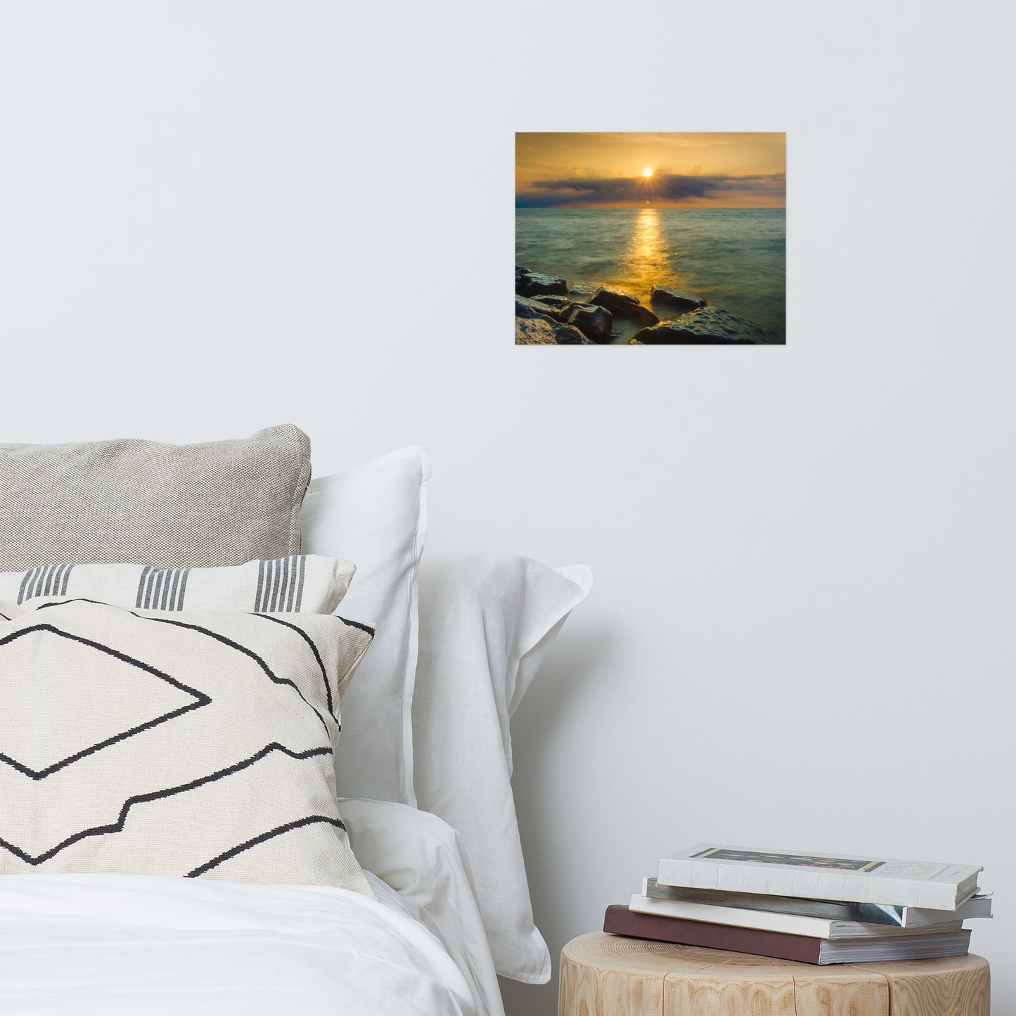 Sun Ray on the Water Landscape Photo Loose Wall Art Prints
