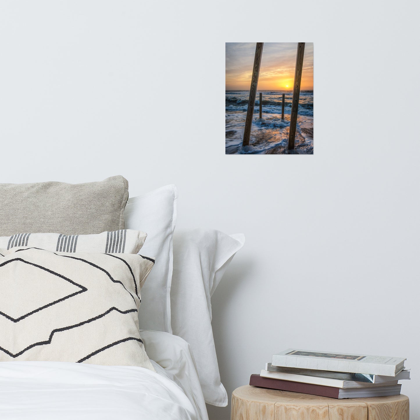 Sunrise Between the Pillars Landscape Photo Loose Wall Art Print