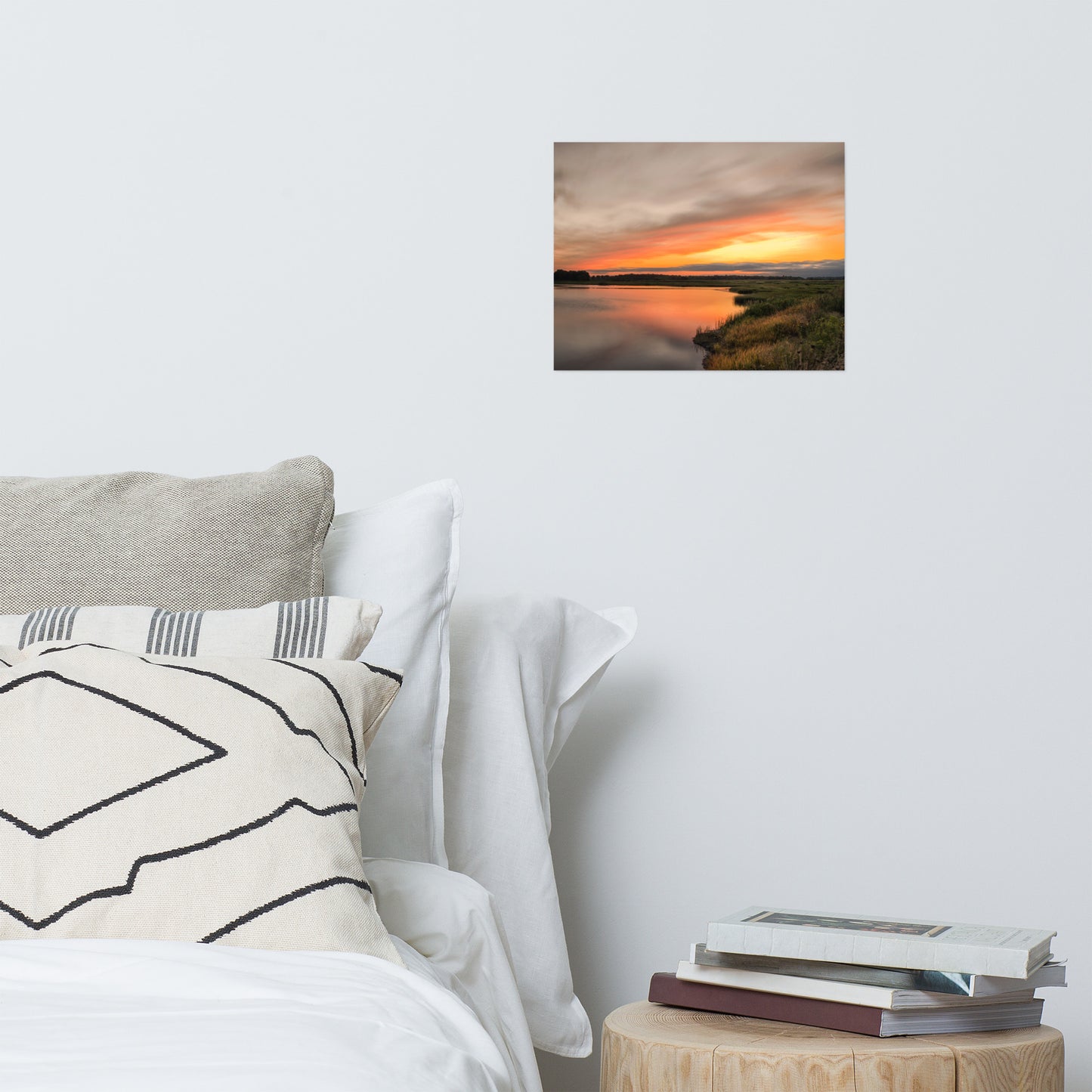 Sunset Over Woodland Marsh Landscape Photo Loose Wall Art Prints