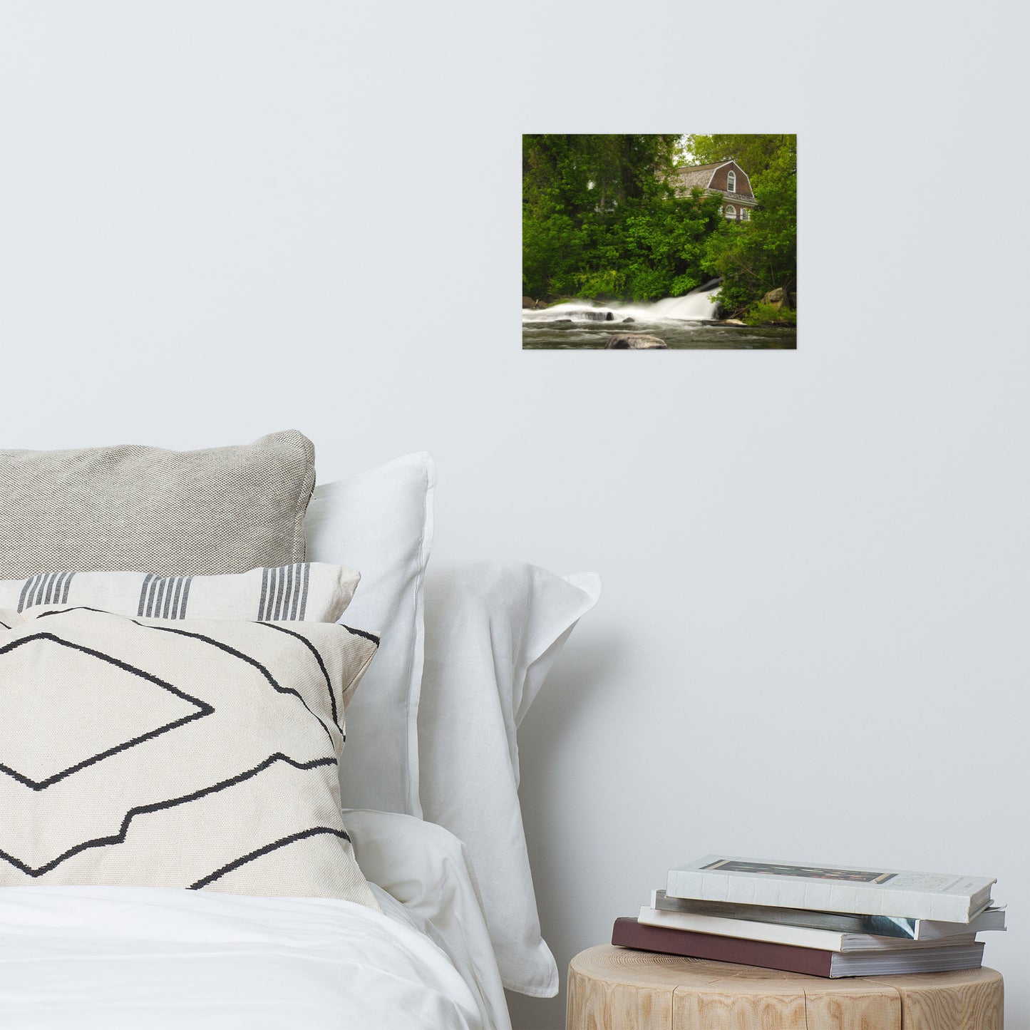 The Brandywine River and First Presbyterian Church Color Rustic Farmhouse Style Landscape Photo Loose Wall Art Prints