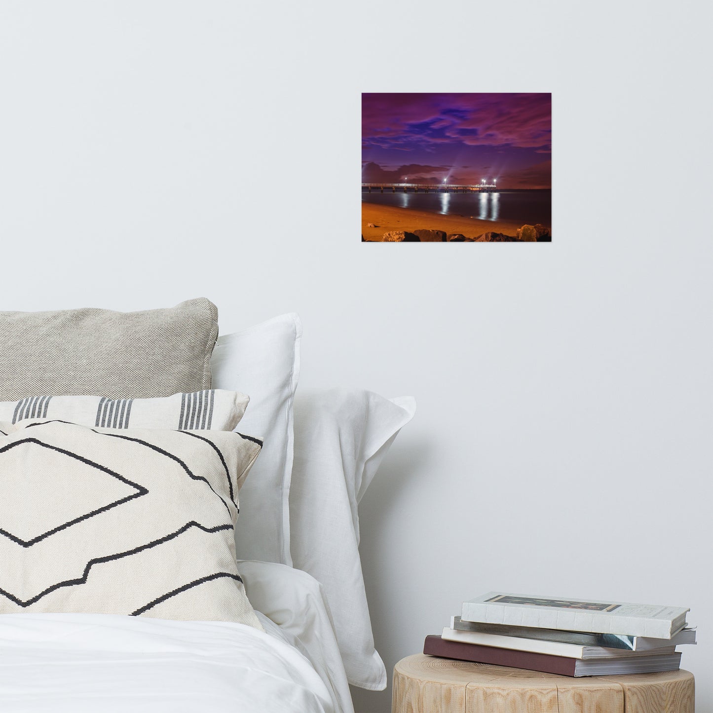 The Pier At Woodland Beach Urban Coastal Landscape Loose Unframed Wall Art Prints