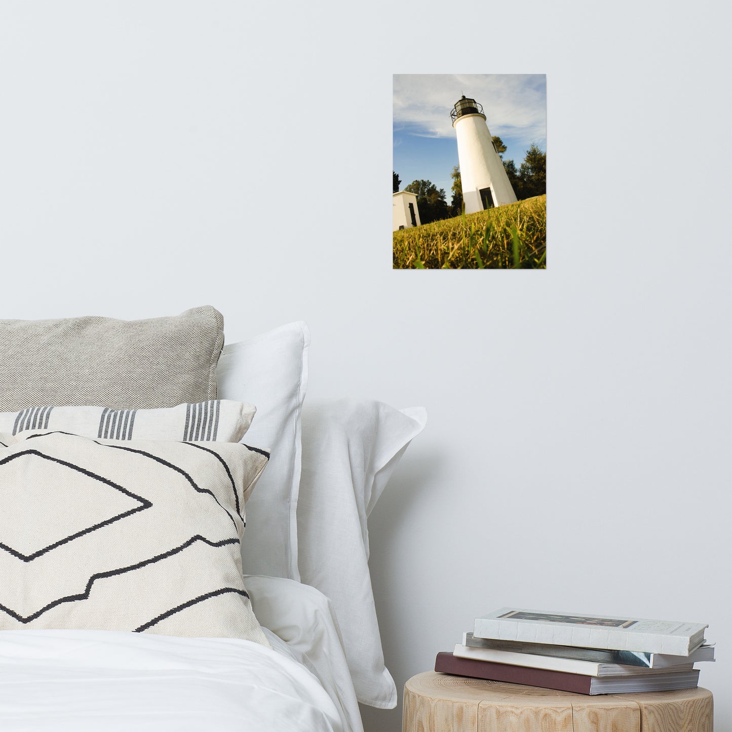 Turkey Point Lighthouse Architectural Coastal Landscape Photo Loose Wall Art Print