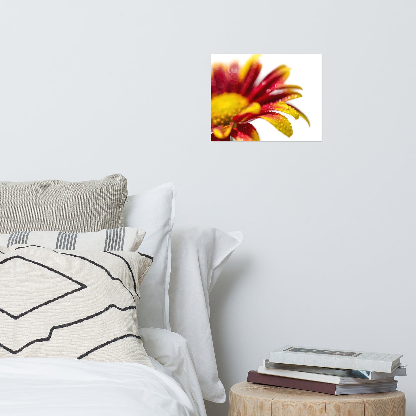 Water Droplets On Mum Petals Floral Nature Photo Loose Unframed Wall Art Prints