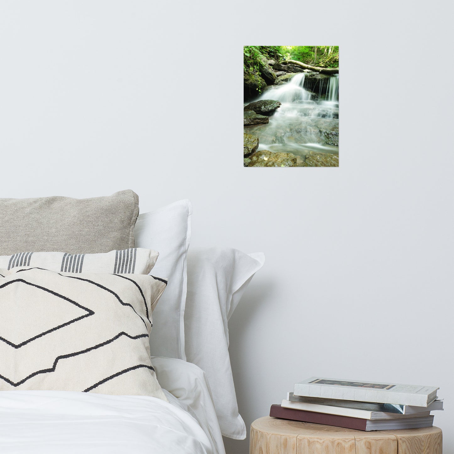 Pixley Falls 2 Waterfalls Rustic Farmhouse Style Landscape Photo Loose Wall Art Print