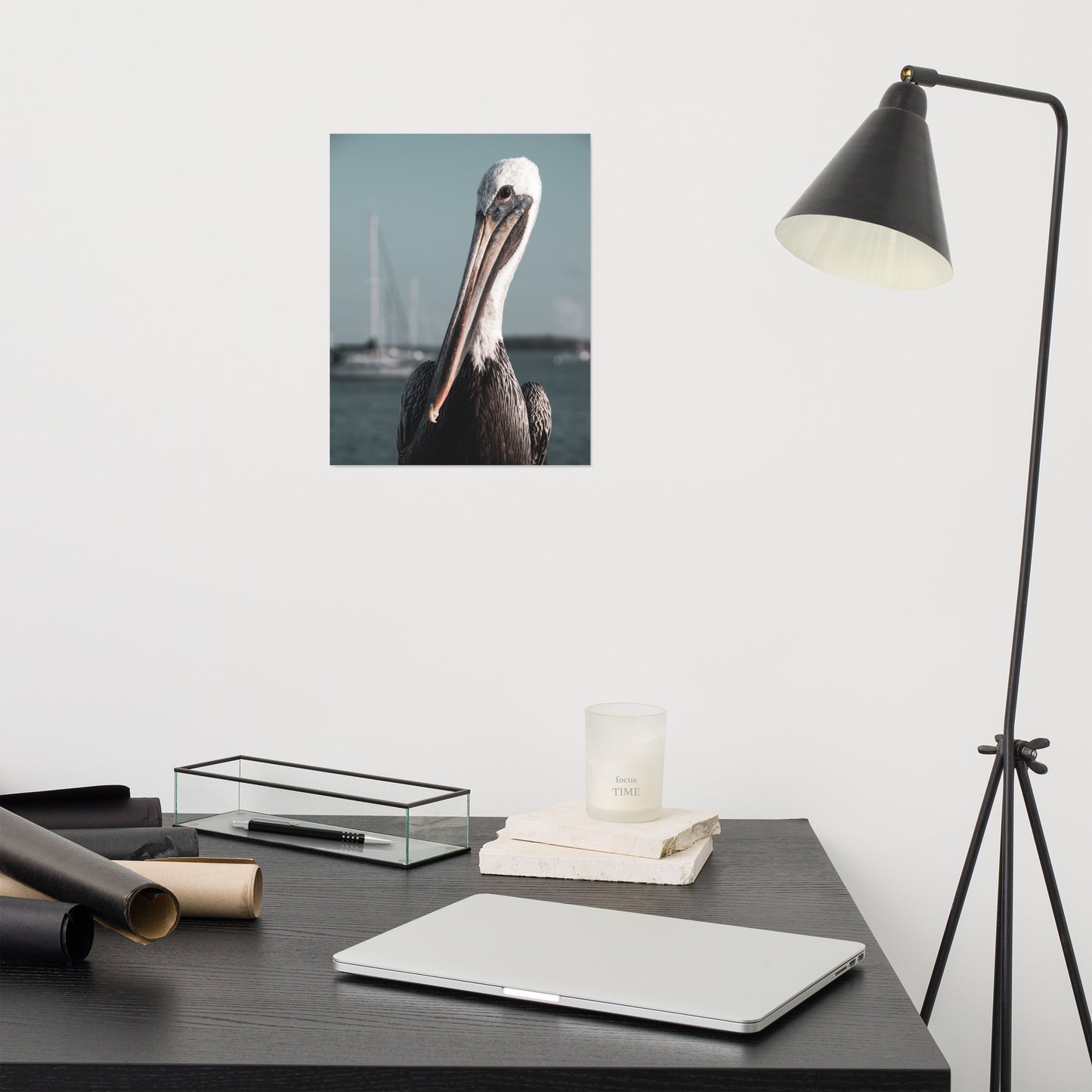 Bob The Pelican 3 Colorized Loose Wall Art Print