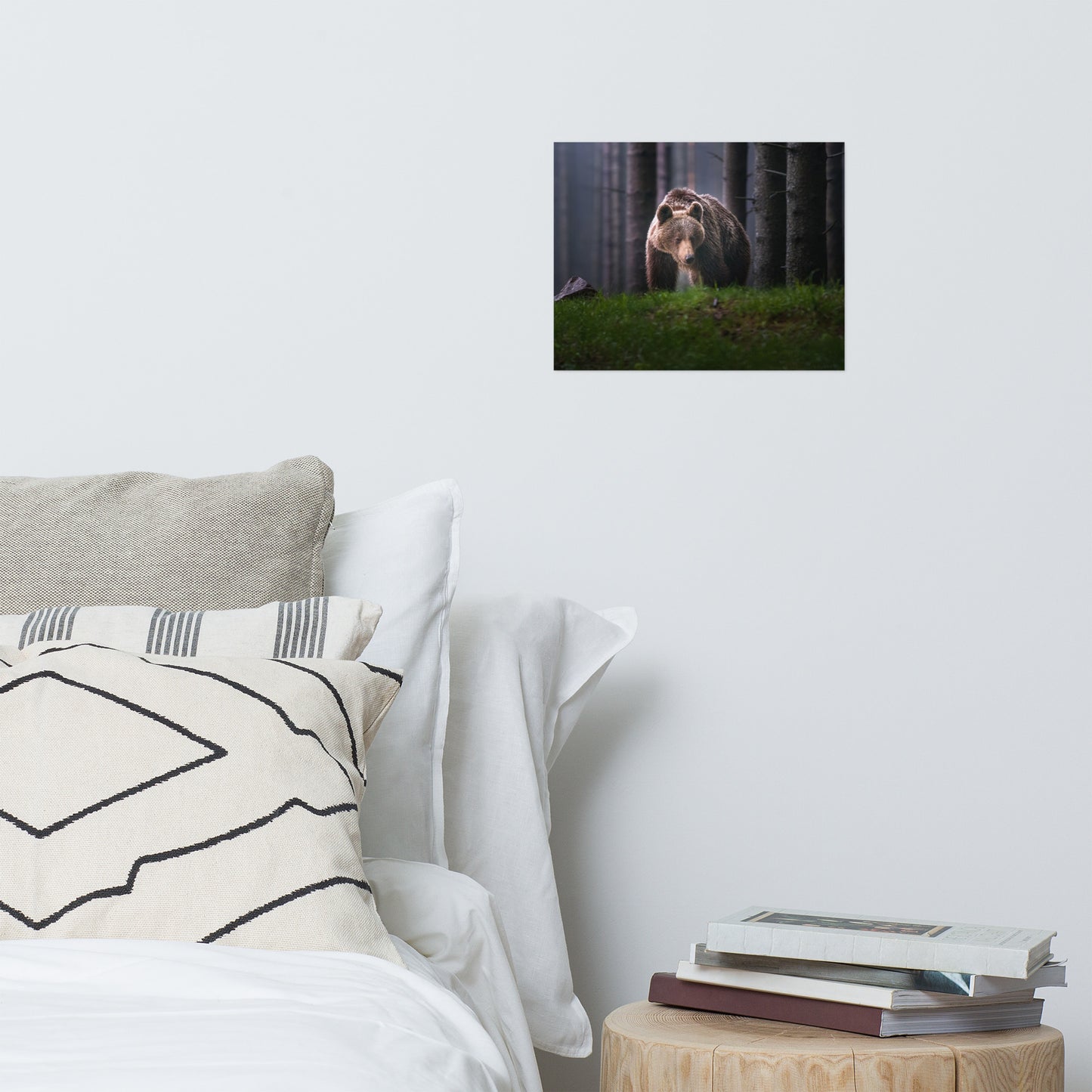 Brown Bear Walking Through Forest Wildlife Photo Loose Wall Art Prints