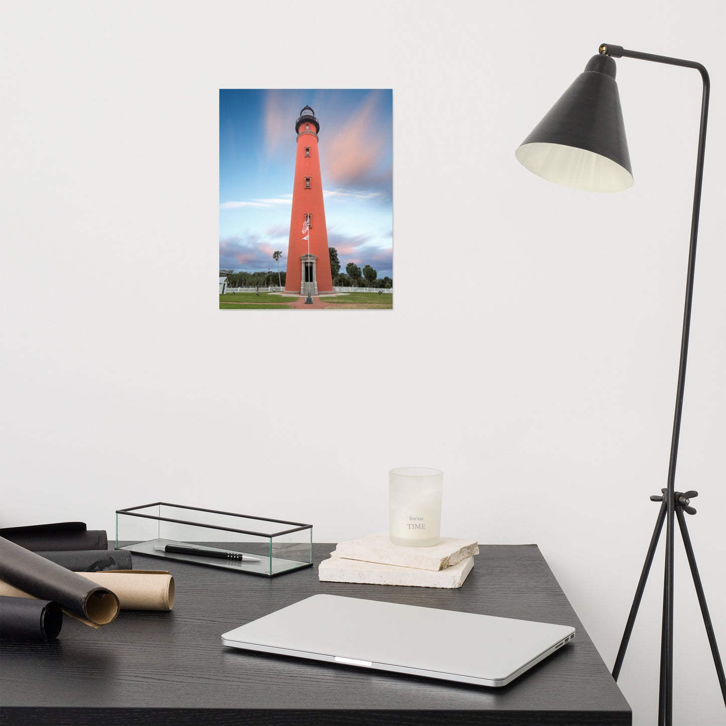 Ponce De Leon Lighthouse and Sunset Landscape Photo Loose Wall Art Print