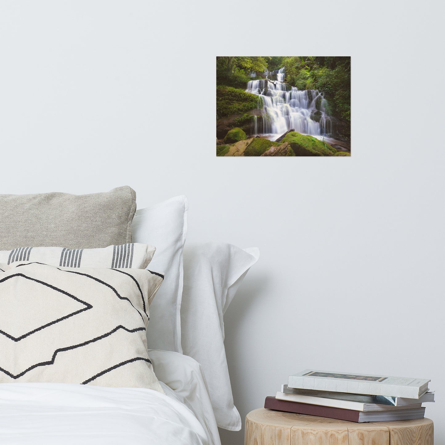 Cascading Water at Mun Daeng Waterfall Landscape Photo Loose Wall Art Prints