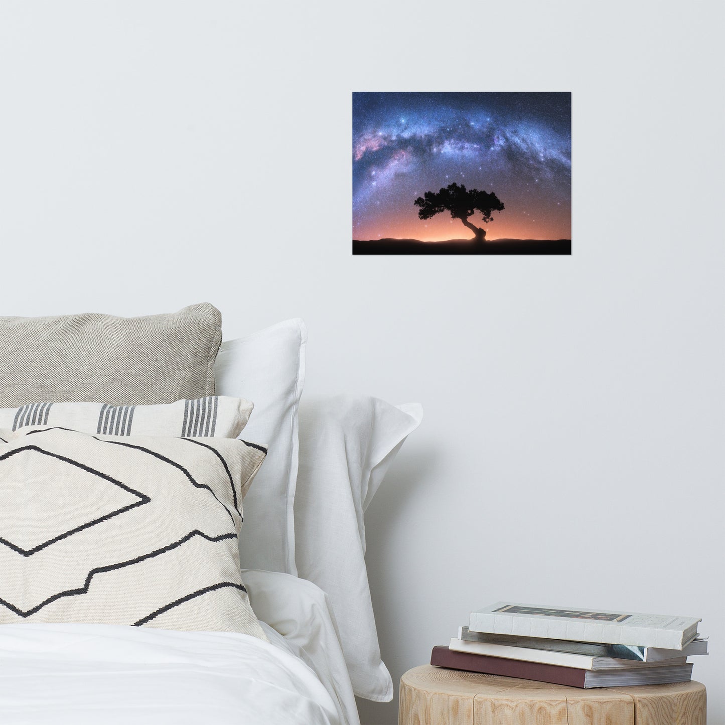 Solitary Sentinel Milky Way Arch and Tree Night Galaxy Modern Rustic Farmhouse Style Landscape Photo Loose Wall Art Prints