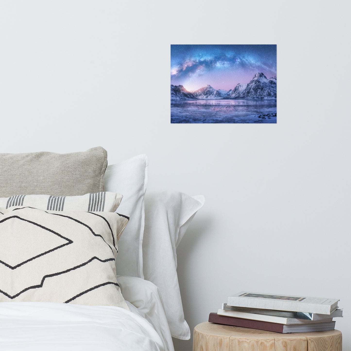 Milky Way Lofoten Islands, Norway Rustic Farmhouse Style Landscape Photo Loose Wall Art Prints
