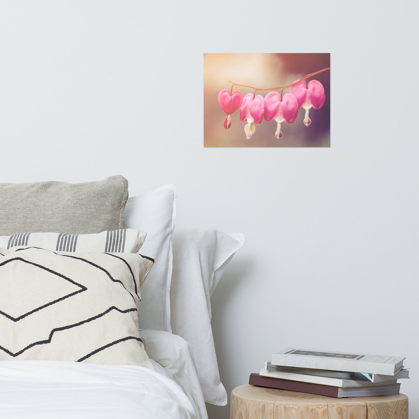 Be Still My Bleeding Heart Warm Summer Glow Floral Nature Photo Loose Unframed Wall Art Prints