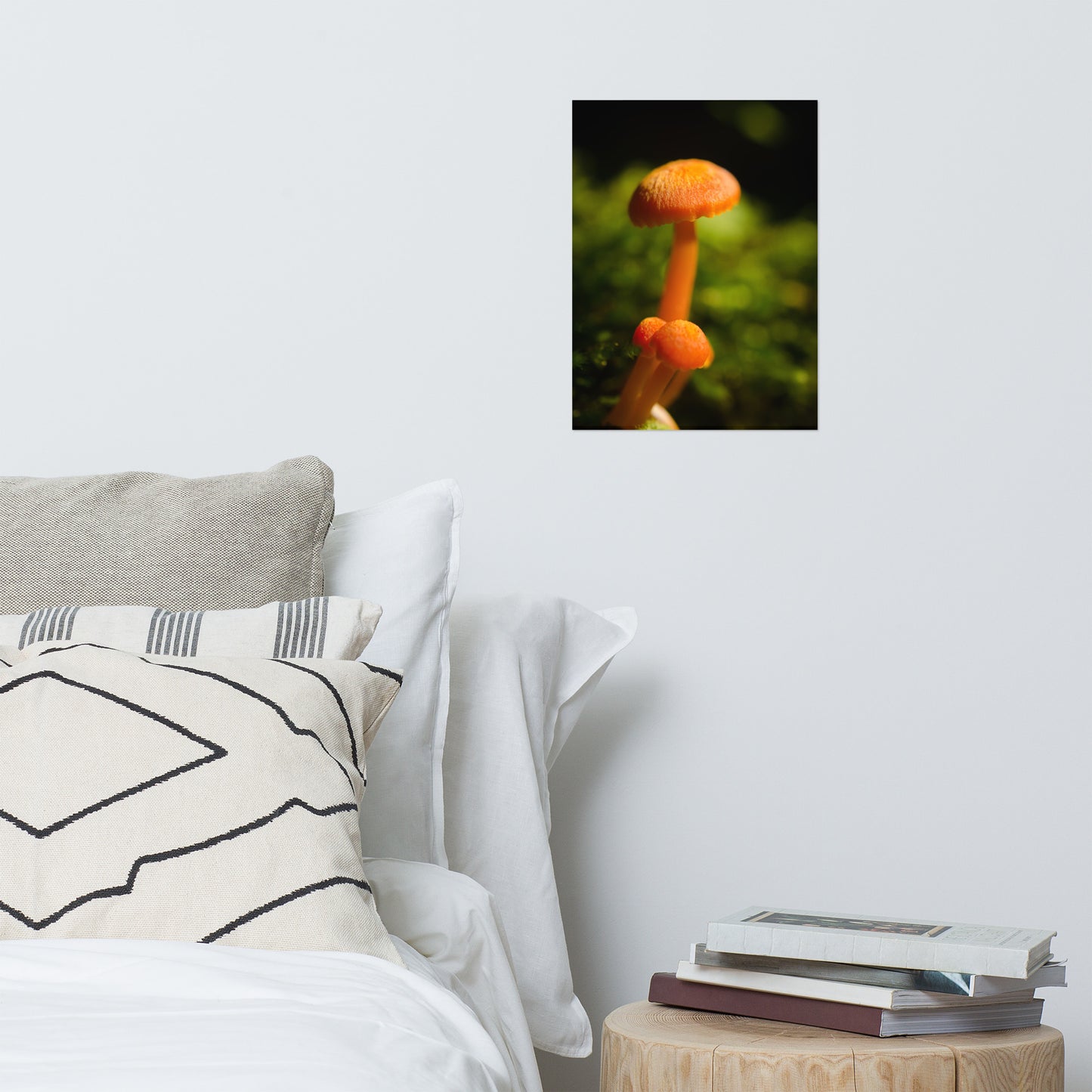 Button Top Mushrooms Rustic Botanical Nature Photo Loose Unframed Wall Art Prints