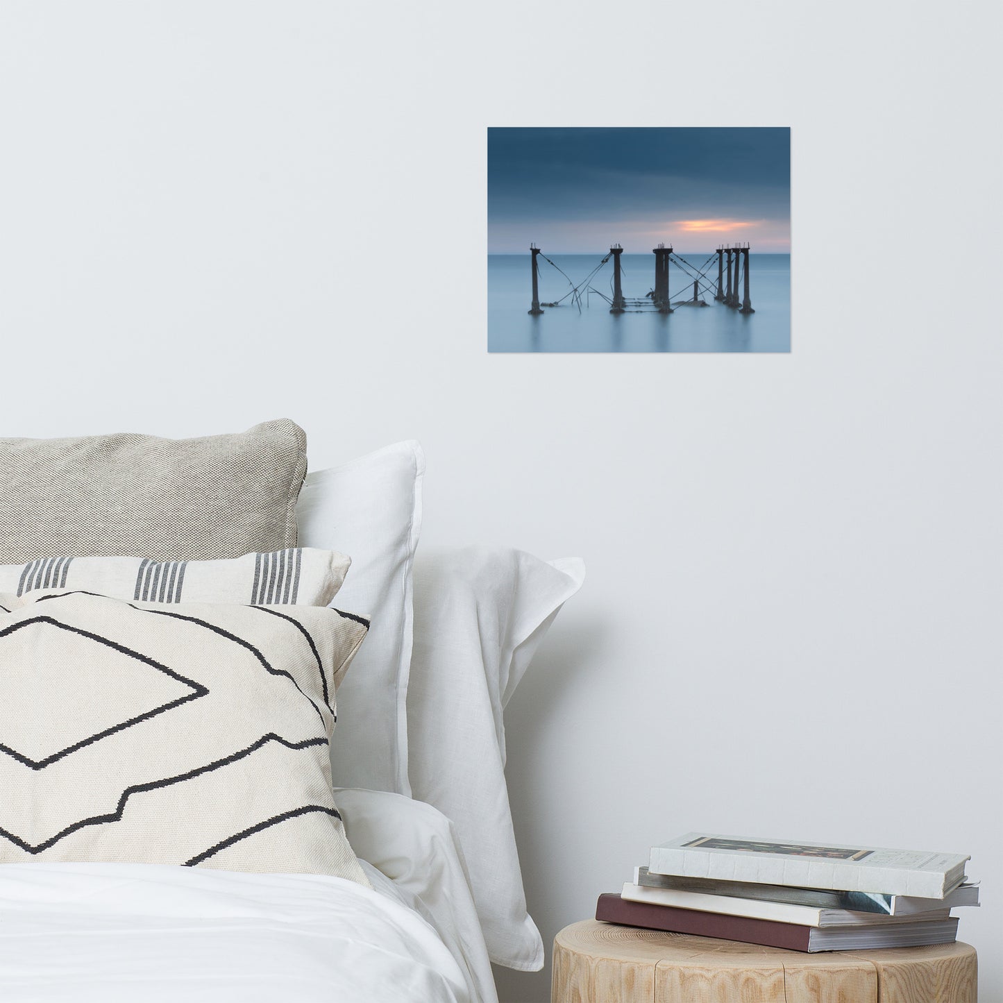 Cloudy Sunrise at Port Mahon Lighthouse Landscape Photo Loose Wall Art Prints