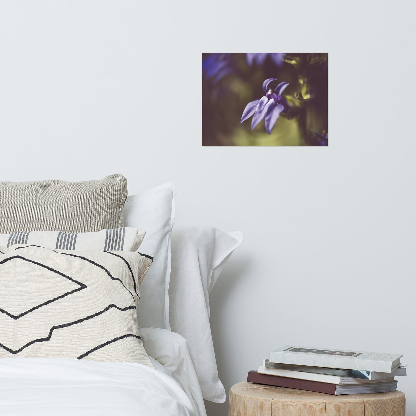 Dramatic Blue Lobelia Floral Nature Photo Loose Unframed Wall Art Prints