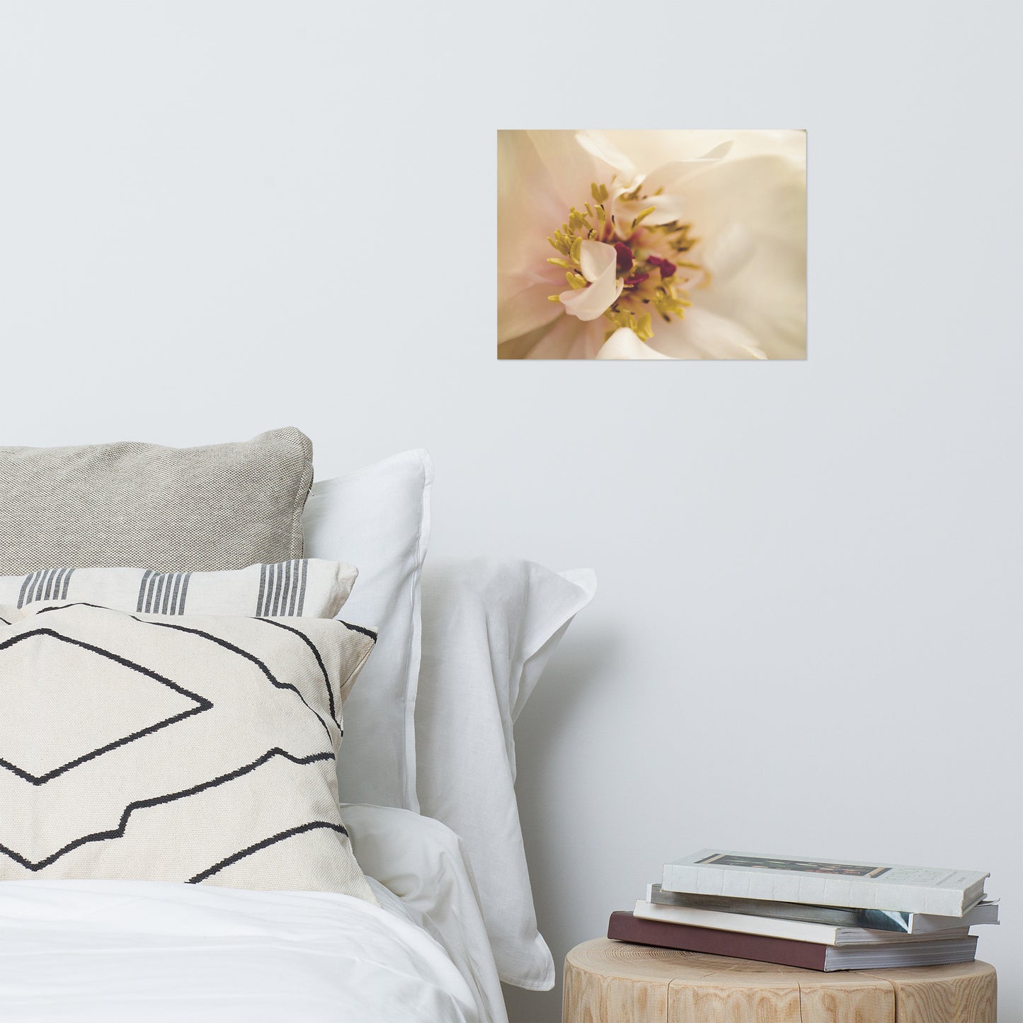 Eye of Peony Moody Midnight Floral Nature Photo Loose Unframed Wall Art Prints