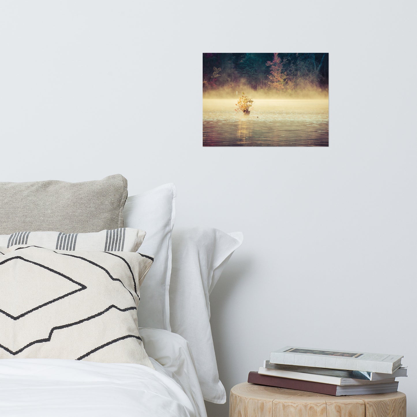 Golden Mist on Waples Pond Coastal Farmhouse Style Landscape Photo Loose Wall Art Prints