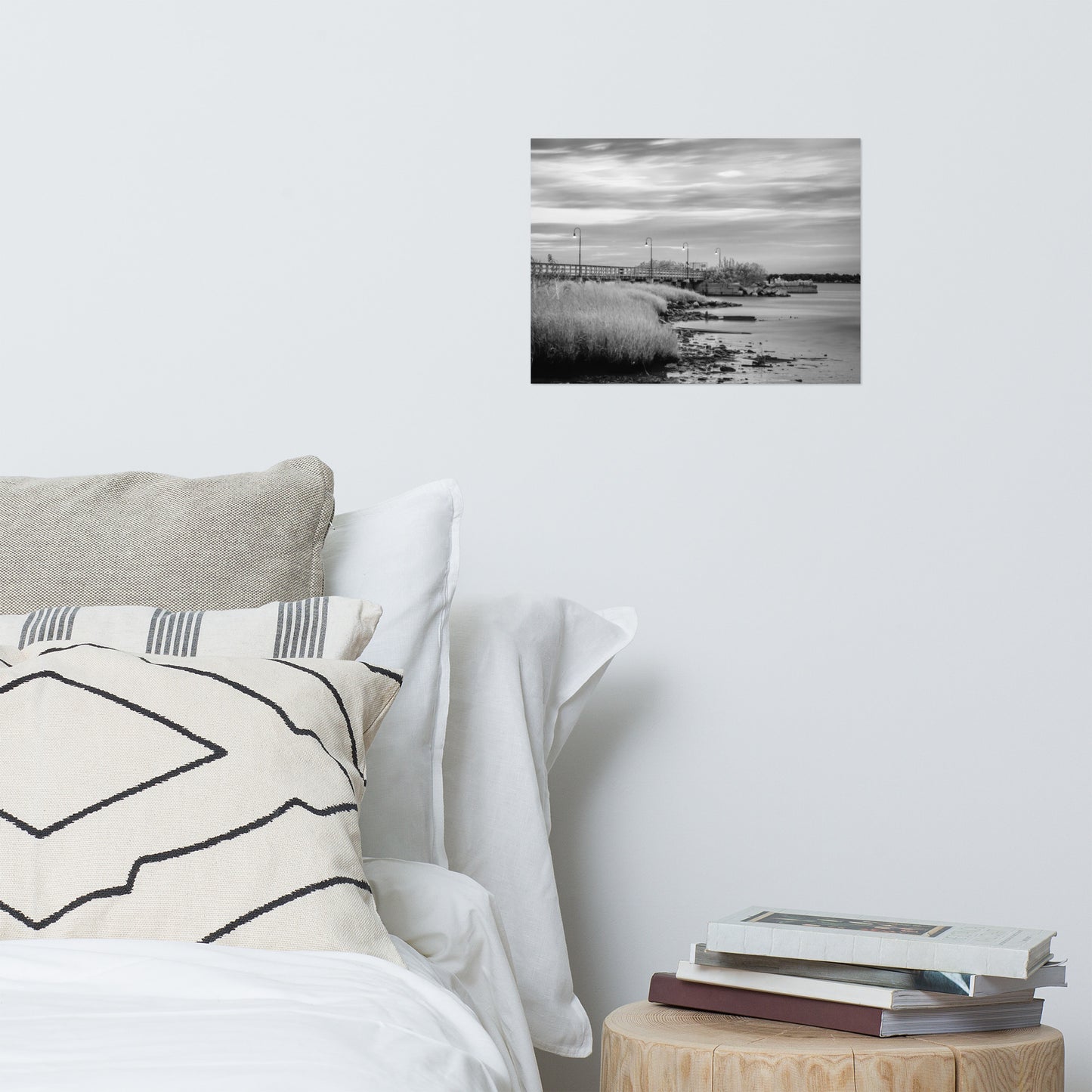 Historic New Castle 2 Black and White Coastal Landscape Photo Loose Wall Art Prints