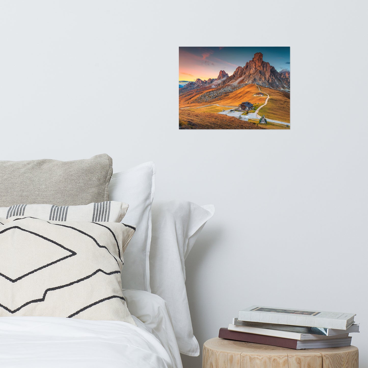 Majestic Sunset and Alpine Mountain Pass Rustic Farmhouse Style Landscape Photo Loose Wall Art Prints