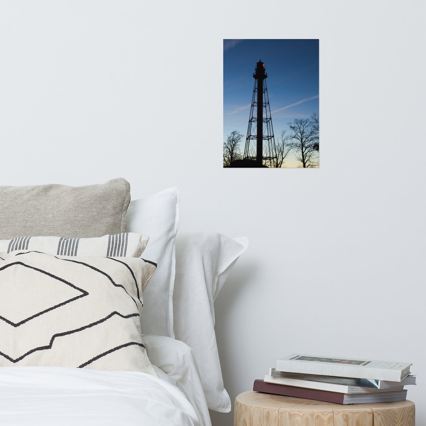 Reedy Point Rear Lighthouse Silhouette Urban Landscape Loose Unframed Wall Art Prints
