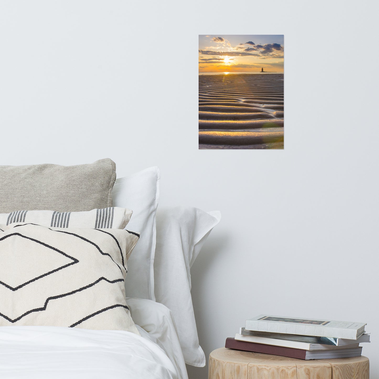 Sandbars and Sunset Landscape Photo Loose Wall Art Print