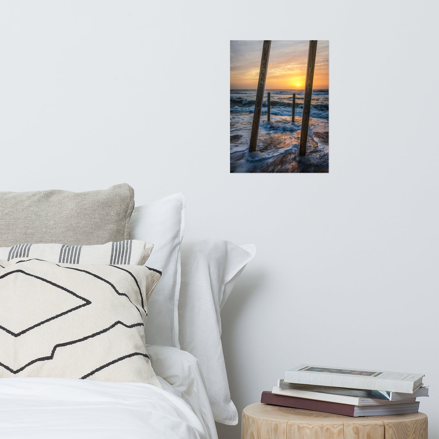 Sunrise Between the Pillars Landscape Photo Loose Wall Art Print
