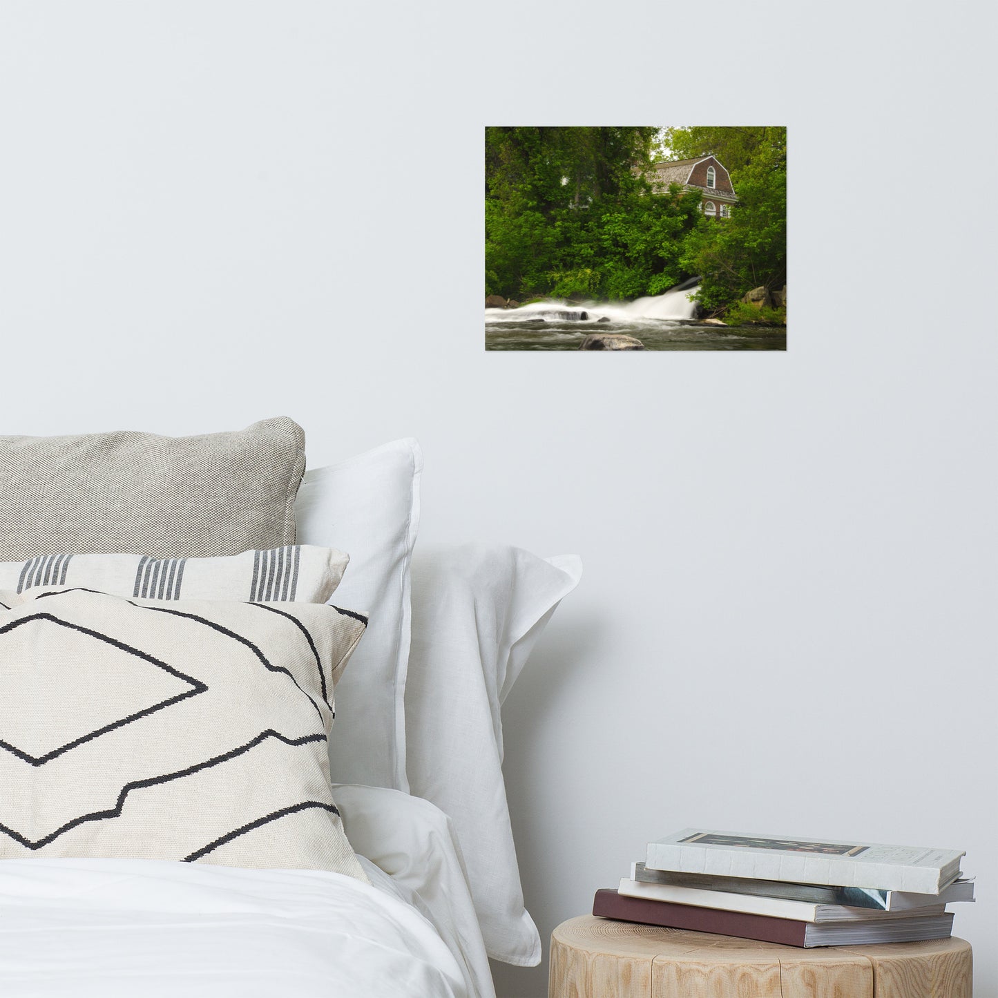 The Brandywine River and First Presbyterian Church Color Rustic Farmhouse Style Landscape Photo Loose Wall Art Prints