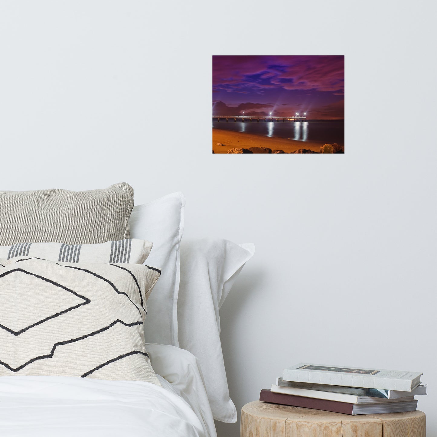 The Pier At Woodland Beach Urban Coastal Landscape Loose Unframed Wall Art Prints