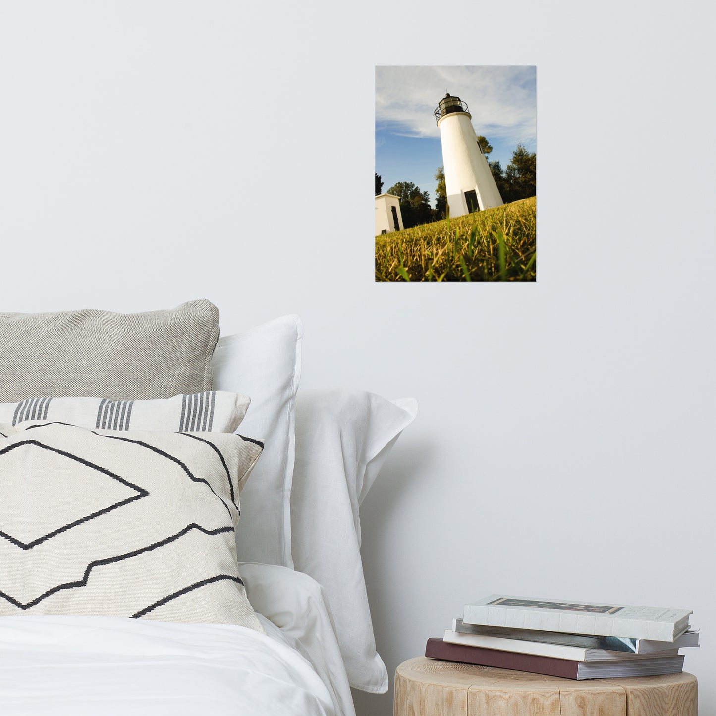 Turkey Point Lighthouse Architectural Coastal Landscape Photo Loose Wall Art Print