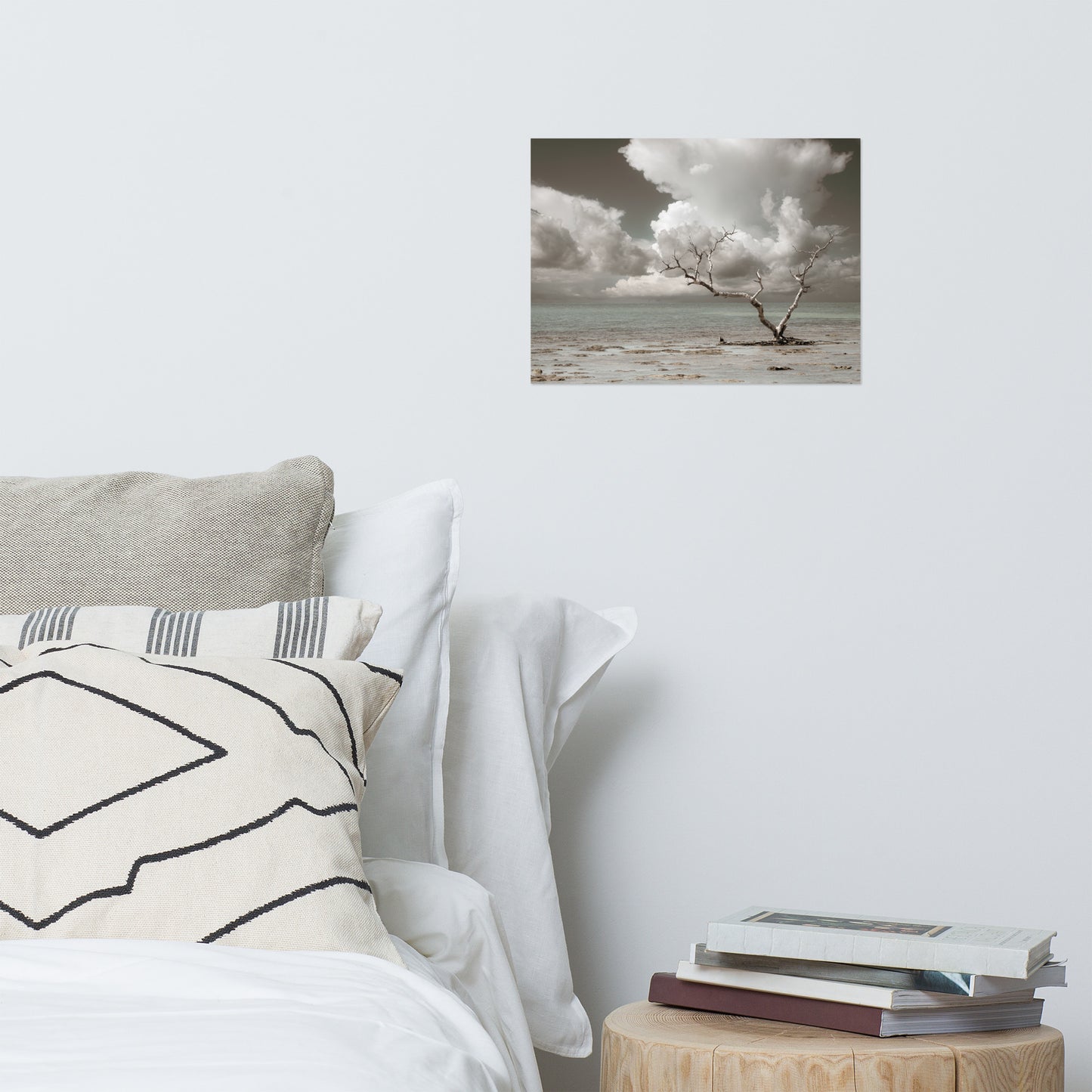 Wanderlust Aged and Colorized Coastal Landscape Photo Paper Poster