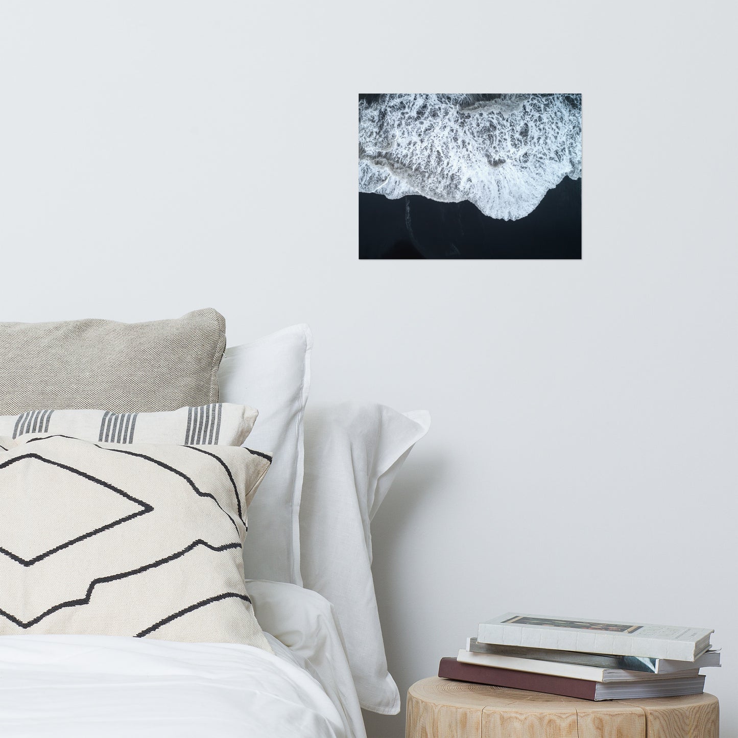 White Waters and Black Sand Landscape Photo Loose Wall Art Prints