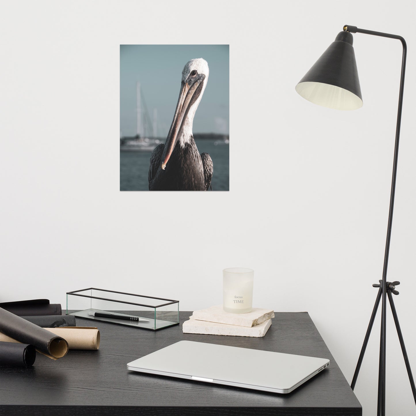 Bob The Pelican 3 Colorized Loose Wall Art Print