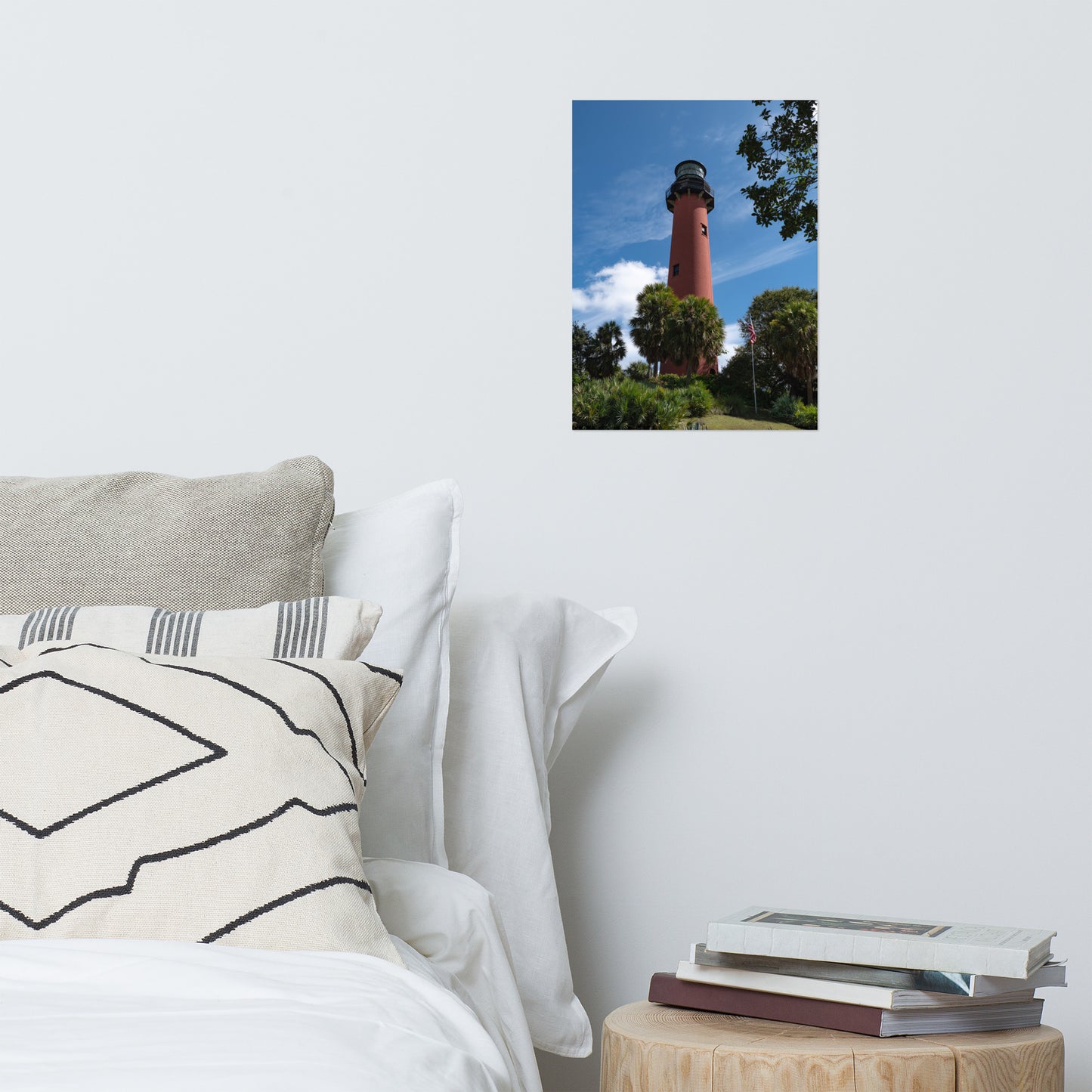 Jupiter Lighthouse 2 Color Coastal Architectural Landscape Photo Loose Wall Art Print