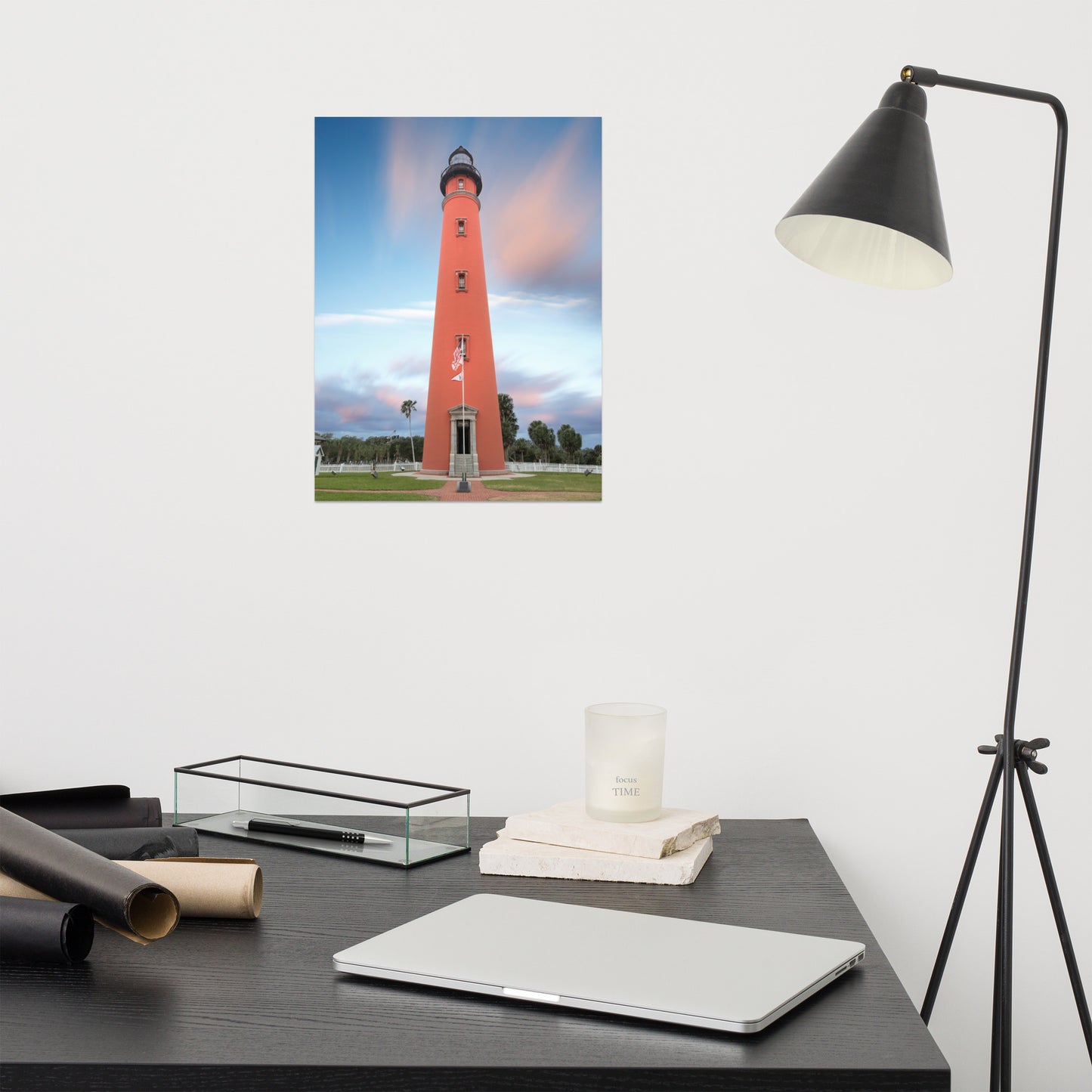 Ponce De Leon Lighthouse and Sunset Landscape Photo Loose Wall Art Print