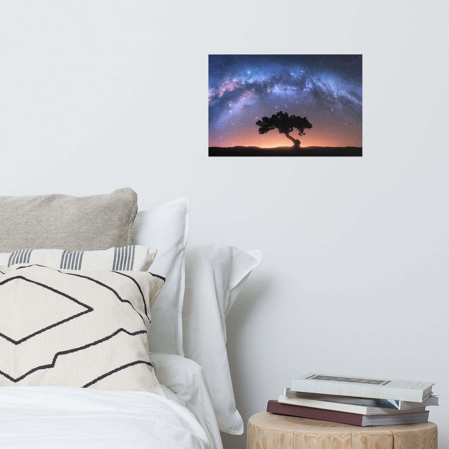 Solitary Sentinel Milky Way Arch and Tree Night Galaxy Modern Rustic Farmhouse Style Landscape Photo Loose Wall Art Prints