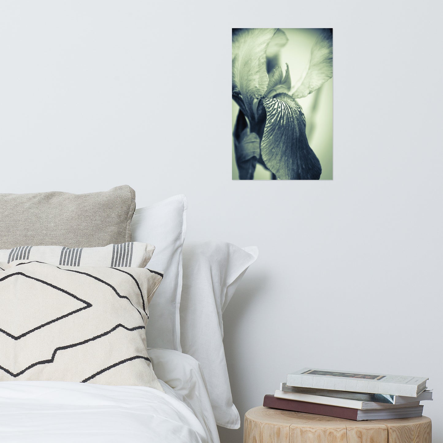 Wall Art For Neutral Bedroom: Abstract Japanese Iris Delight - Botanical / Floral / Flora / Flowers / Nature Photograph Loose / Unframed / Frameless / Frameable Wall Art Print - Artwork