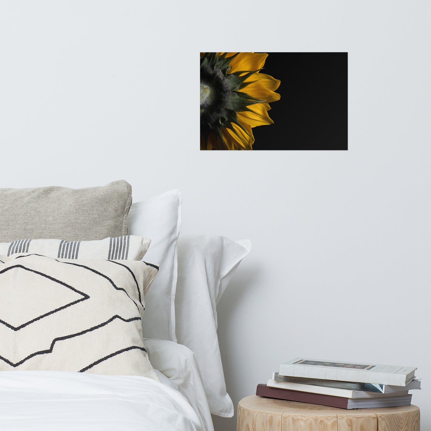 Backside of Sunflower Floral Nature Photo Loose Unframed Wall Art Prints