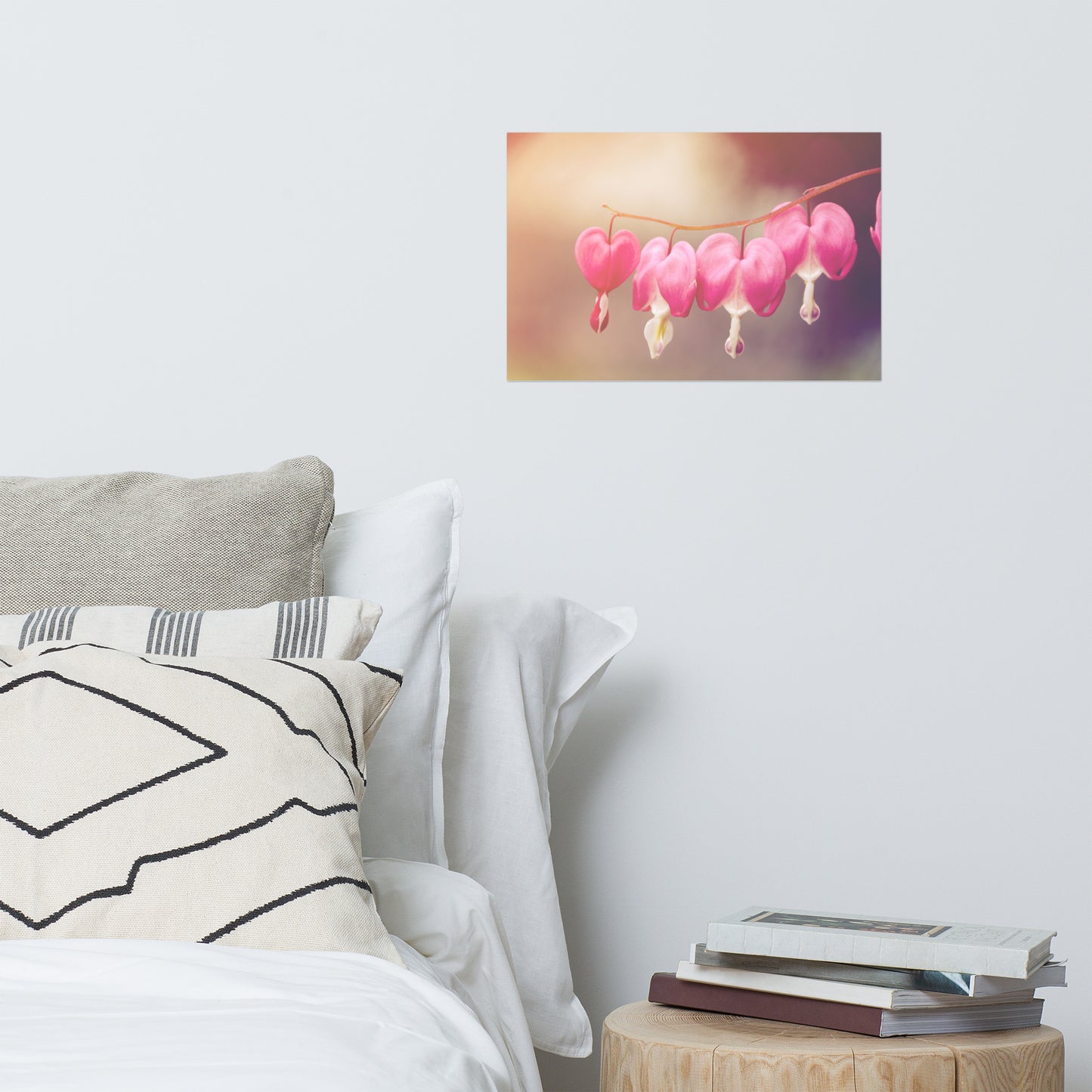 Be Still My Bleeding Heart Warm Summer Glow Floral Nature Photo Loose Unframed Wall Art Prints