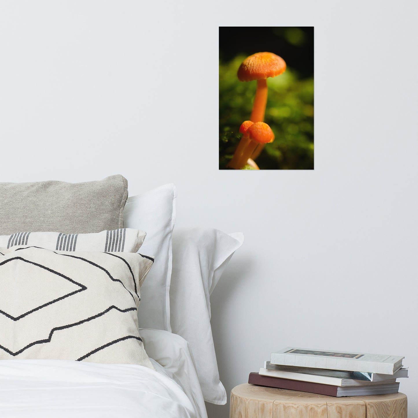 Button Top Mushrooms Rustic Botanical Nature Photo Loose Unframed Wall Art Prints