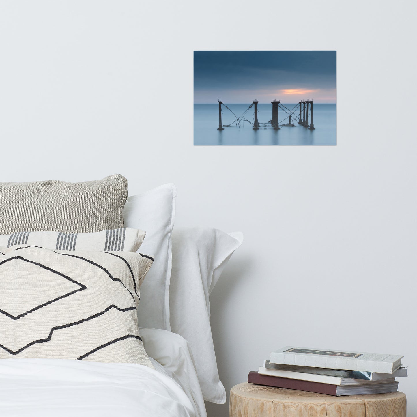 Cloudy Sunrise at Port Mahon Lighthouse Landscape Photo Loose Wall Art Prints