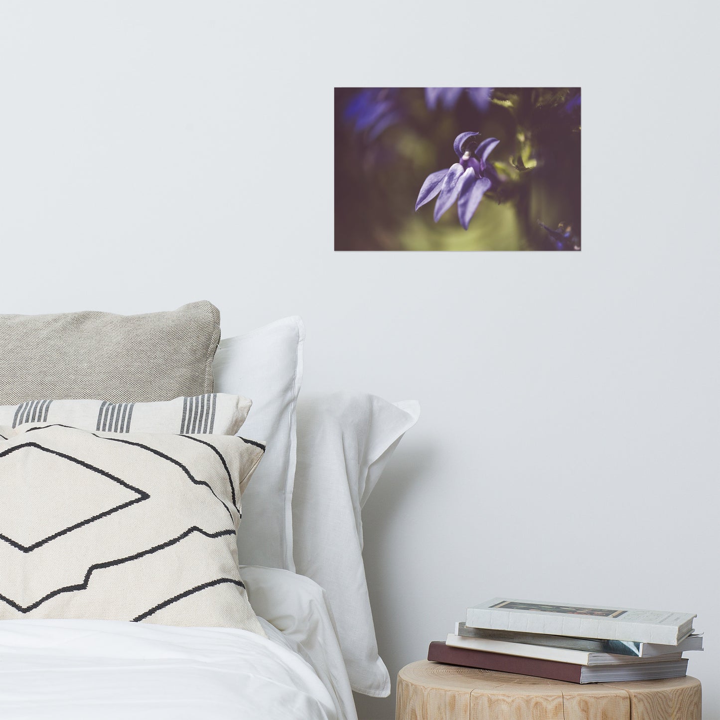 Dramatic Blue Lobelia Floral Nature Photo Loose Unframed Wall Art Prints