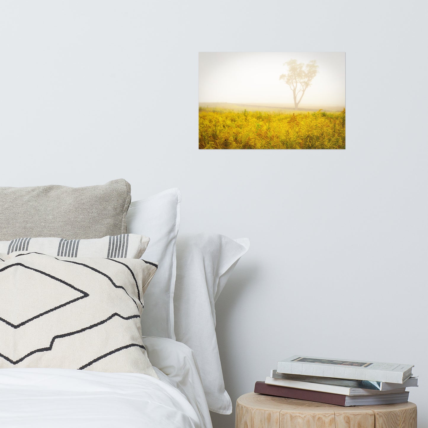 Dreams of Goldenrod and Fog Landscape Photo Loose Wall Art Prints