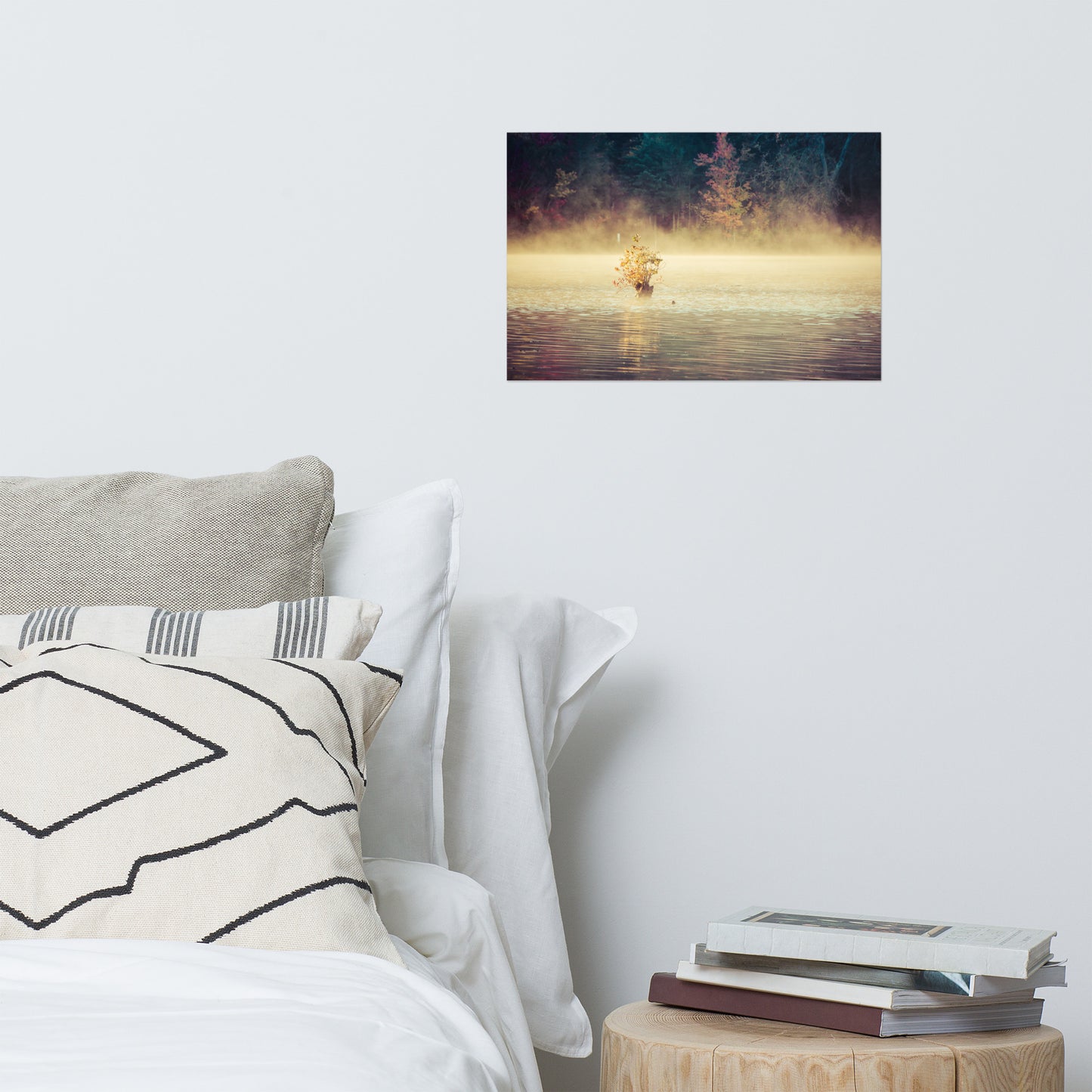Golden Mist on Waples Pond Coastal Farmhouse Style Landscape Photo Loose Wall Art Prints