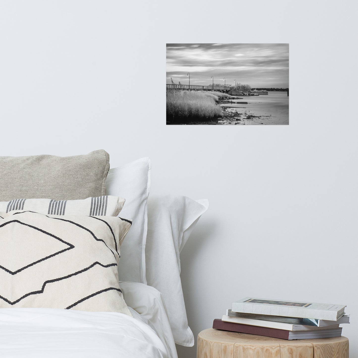 Historic New Castle 2 Black and White Coastal Landscape Photo Loose Wall Art Prints