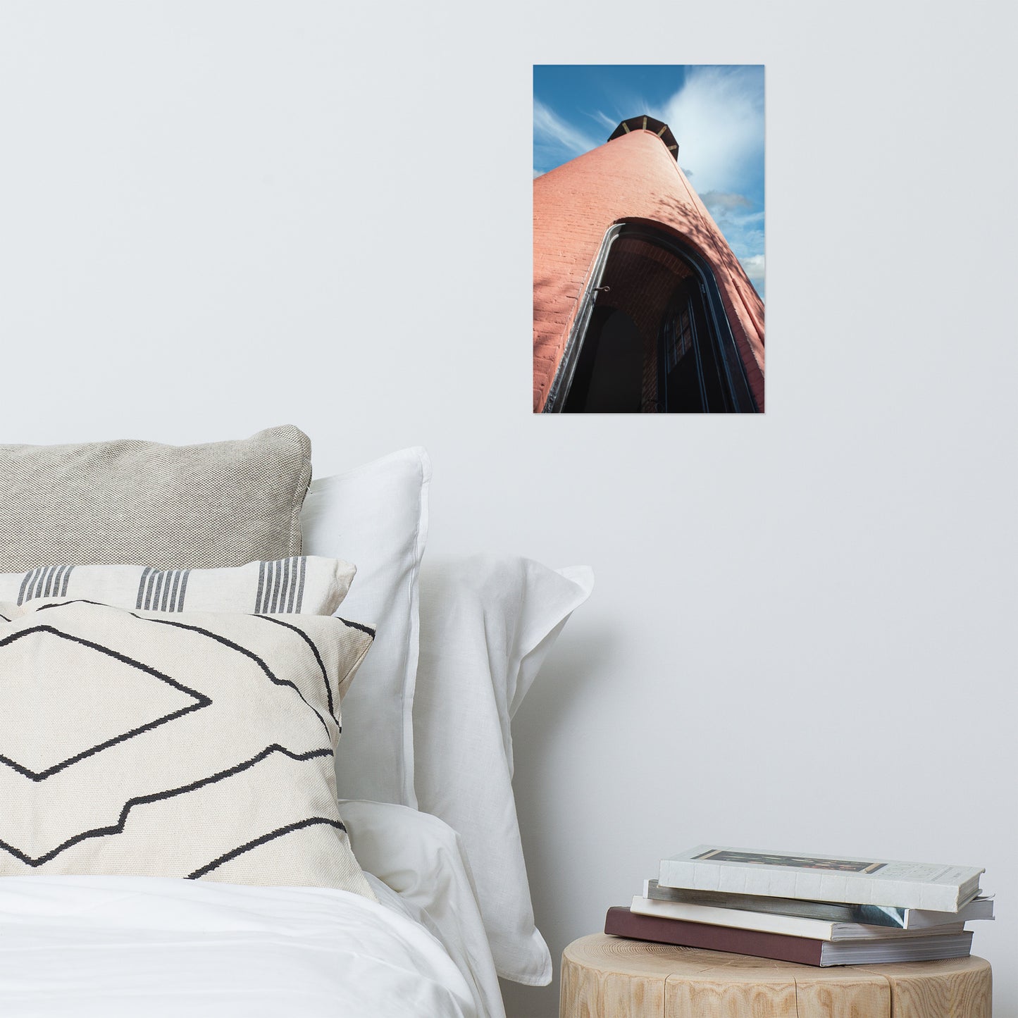 Jupiter Lighthouse Against Sky Coastal Architectural Photo Loose Art print